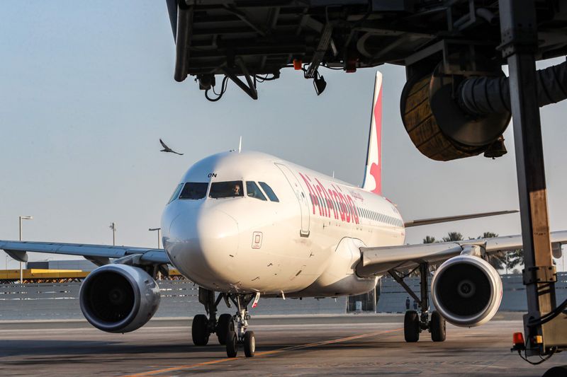 It was followed shortly after by the arrival of an Air Arabia flight from Sharjah in the UAE.