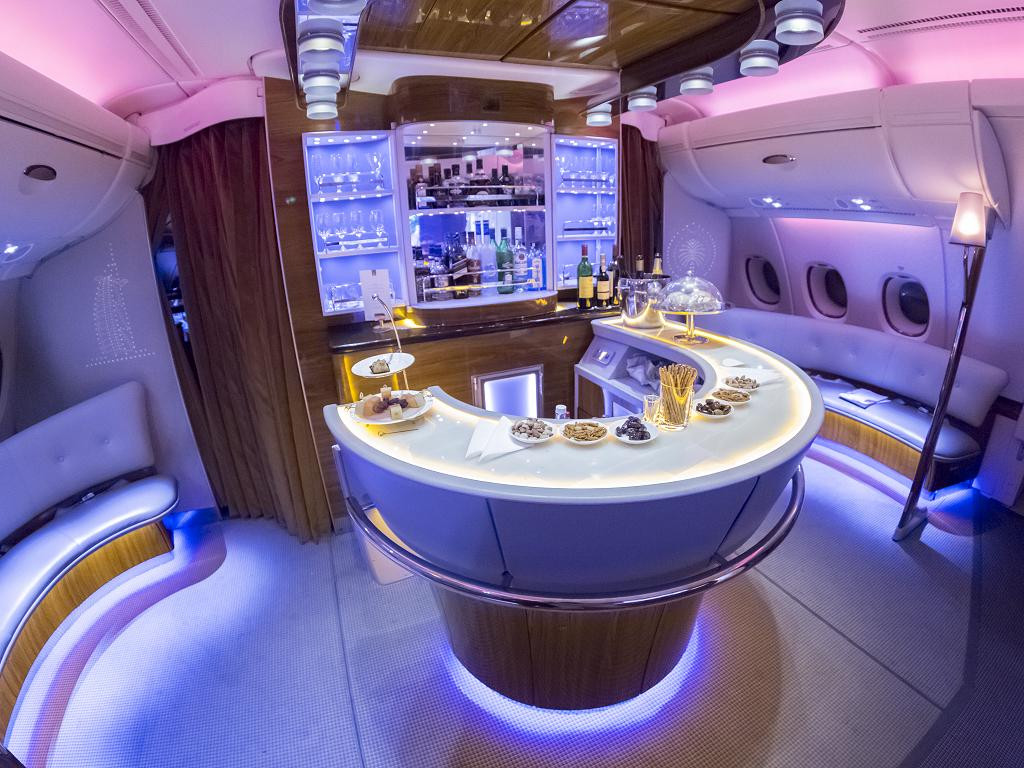 Emirates A380 Bar A Special Highlight For The Business And First Class Passengers Is The